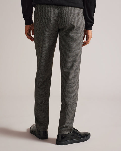 ZIYECH-Trousers-Slim Fit Houndstooth Chino Trouser- Ted Baker Romania
