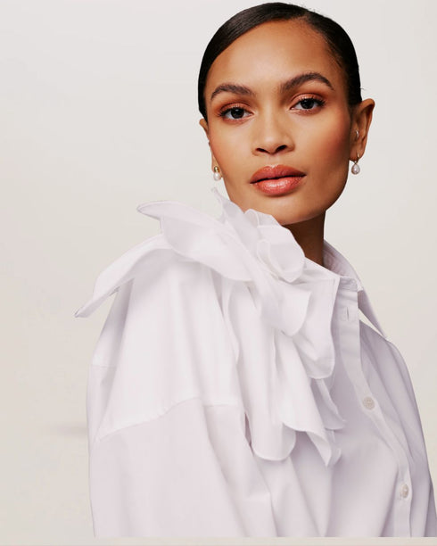SYLIVIA-Tops-Corsage Detail Button Down S- Ted Baker Romania