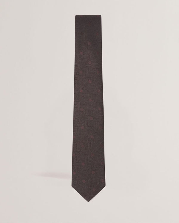 YANGS-Ties-Herringbone Polka Dot Silk Tie- Ted Baker Romania