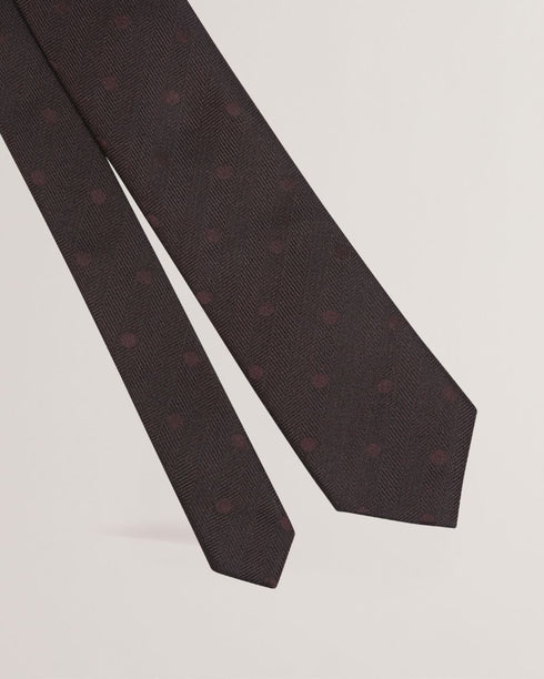 YANGS-Ties-Herringbone Polka Dot Silk Tie- Ted Baker Romania