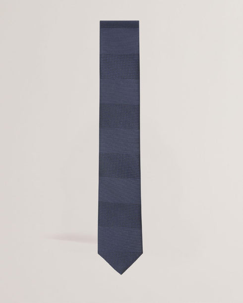CHAMLER-Ties-Textured Stripe Silk Tie- Ted Baker Romania