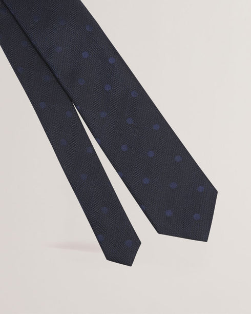 YANGS-Ties-Herringbone Polka Dot Silk Tie- Ted Baker Romania