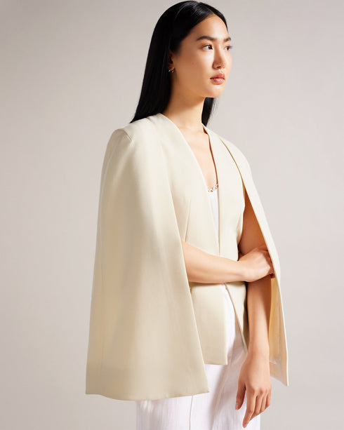 DANNIO-Outerwear-Structured Hip Length Cape With Waistcoat- Ted Baker Romania