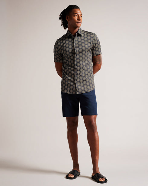 PEARSHO-Shirts-Short Sleeve Circle Geo Shirt- Ted Baker Romania