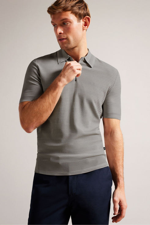 STREE-Knitwear-SS Textured Polo- Ted Baker Romania