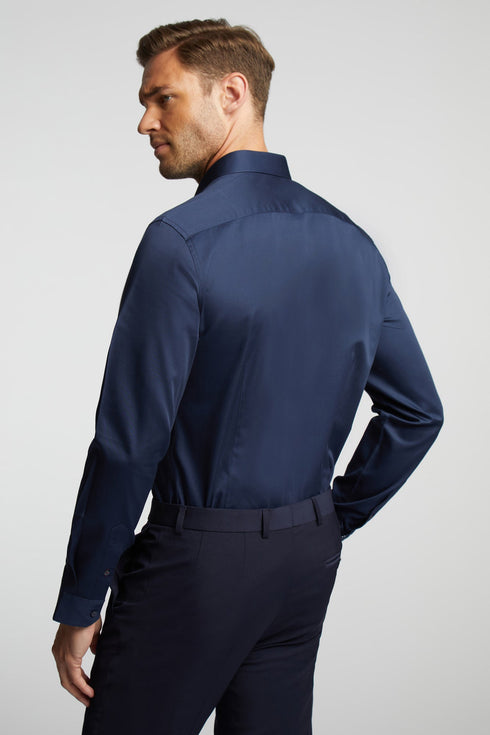 DUDDON-Shirts-DUDDON CORE STEEL NAVY SHIRT (Navy)- Ted Baker Romania