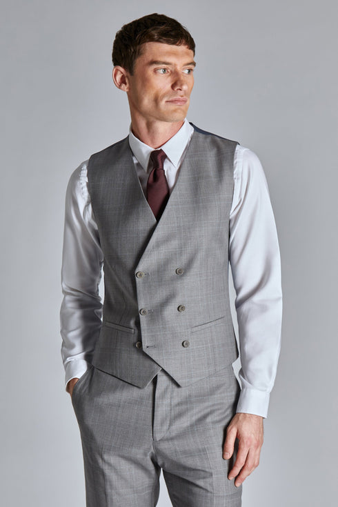 INDUSW-Suits-GREY SOFT CHECK VEST- Ted Baker Romania