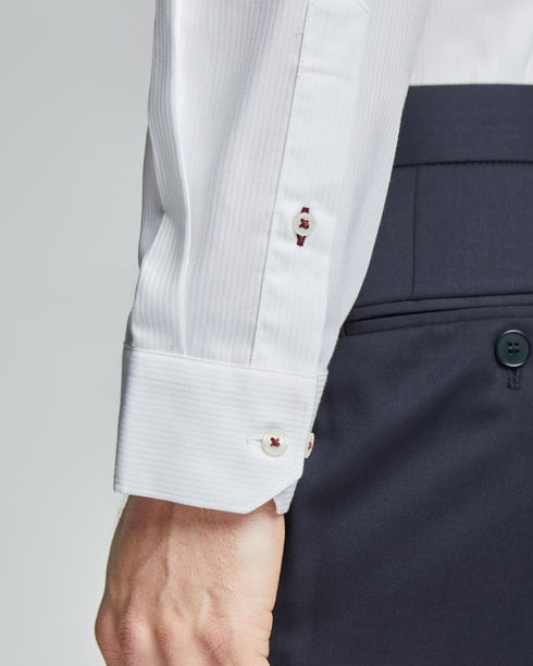 HALE-Shirts-WHITE SATIN STRIPE- Ted Baker Romania