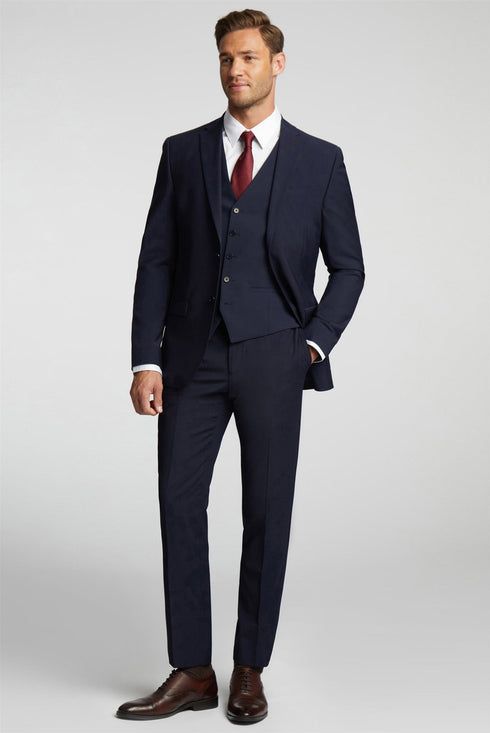 PANAMANJ-Suits-PREMIUM NAVY PANAMA SLIM SUIT JKTIntroducing our latest addition to the Ted Baker collection - the Premium Navy Panama Slim Suit Jacket. This suit jacket is crafted with the finest quality navy panama fabric, giving it a luxurious and sophisticated look. The slim fit design ensures a sleek and modern silhouette, making it a must-have for any fashion-forward individual.What sets this suit jacket apart is its unique panama fabric, which adds texture and depth to the classic navy color. The prem
