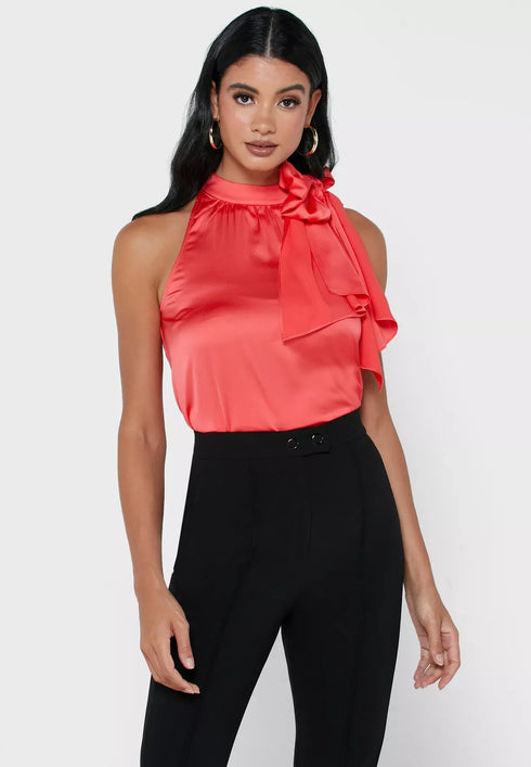 ELGINN-Tops-Scarf Neck Sleeveless Top- Ted Baker Romania