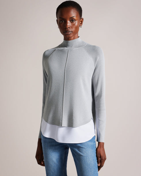 POPILIA-Knitwear-Mockable knit jumper- Ted Baker Romania