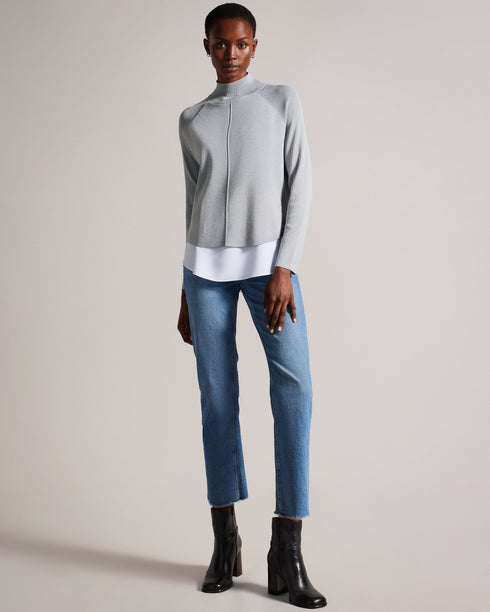 POPILIA-Knitwear-Mockable knit jumper- Ted Baker Romania