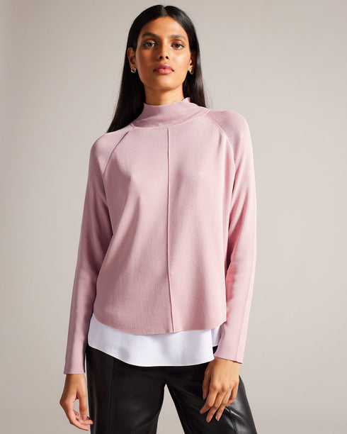 POPILIA-Knitwear-Mockable knit jumper- Ted Baker Romania