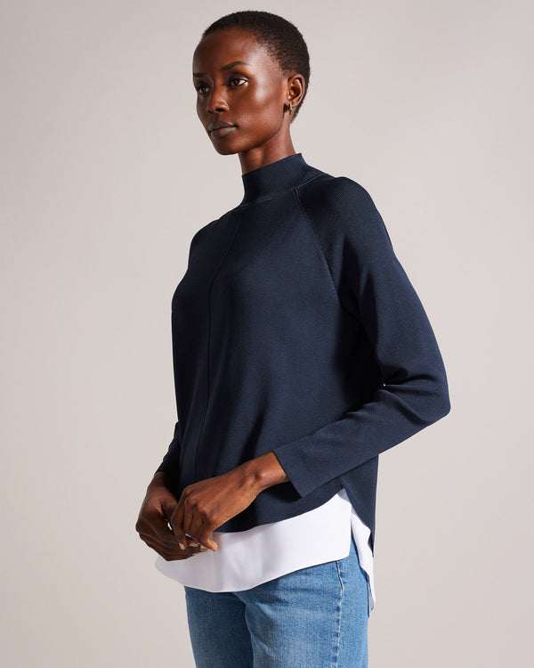 POPILIA-Knitwear-Mockable knit jumper- Ted Baker Romania