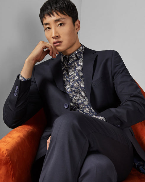 RIGATO-Shirts-Add A Floral Flourish To Your Formal Ensembles In The Rigato Shirt. Designed With Vintage Style Flowers, This Long-Sleeved Piece Is A Smart Addition For Any Suave Gent.- Ted Baker Romania