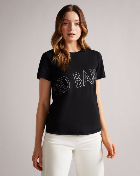 MALOM-Tops-Brand Foil Tee- Ted Baker Romania