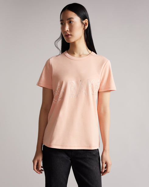 MALOM-Tops-Brand Foil Tee- Ted Baker Romania