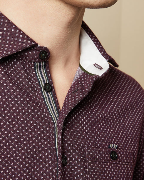 <P>Made From A Lightweight Blend, The Outof Polo Shirt From Ted Baker Is Adorned With An Attractive Micro-Dot Print. Cut I...