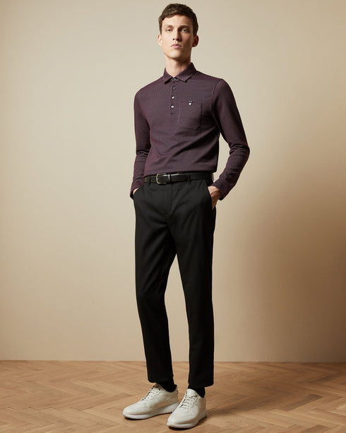 <P>Made From A Lightweight Blend, The Outof Polo Shirt From Ted Baker Is Adorned With An Attractive Micro-Dot Print. Cut I...