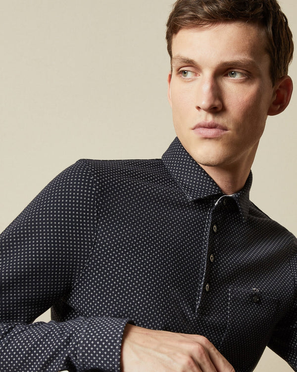 <P>Made From A Lightweight Blend, The Outof Polo Shirt From Ted Baker Is Adorned With An Attractive Micro-Dot Print. Cut I...