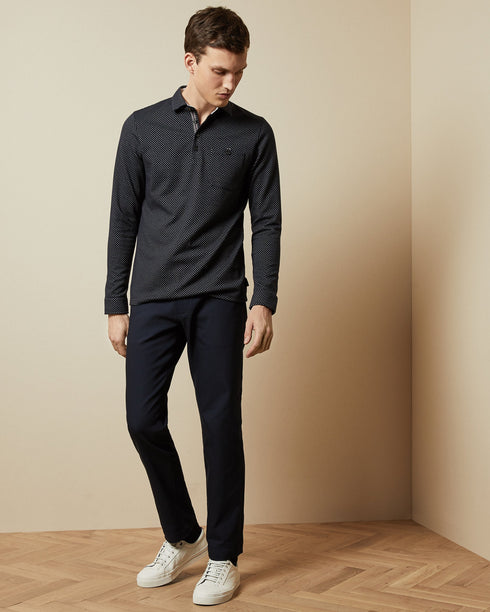 <P>Made From A Lightweight Blend, The Outof Polo Shirt From Ted Baker Is Adorned With An Attractive Micro-Dot Print. Cut I...