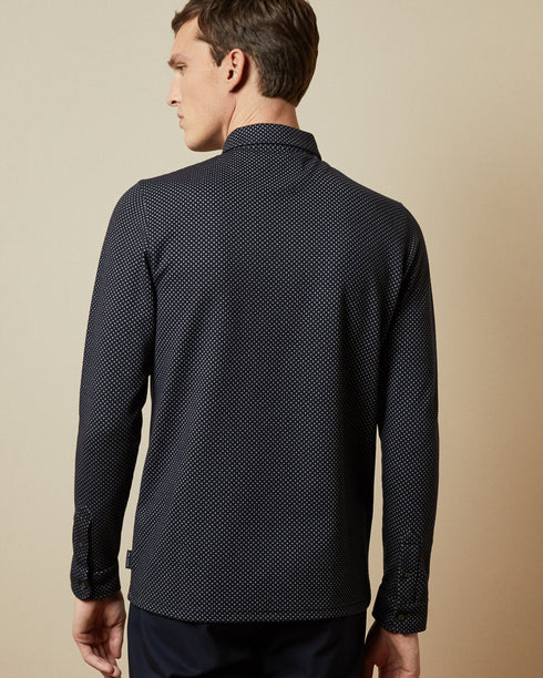 <P>Made From A Lightweight Blend, The Outof Polo Shirt From Ted Baker Is Adorned With An Attractive Micro-Dot Print. Cut I...