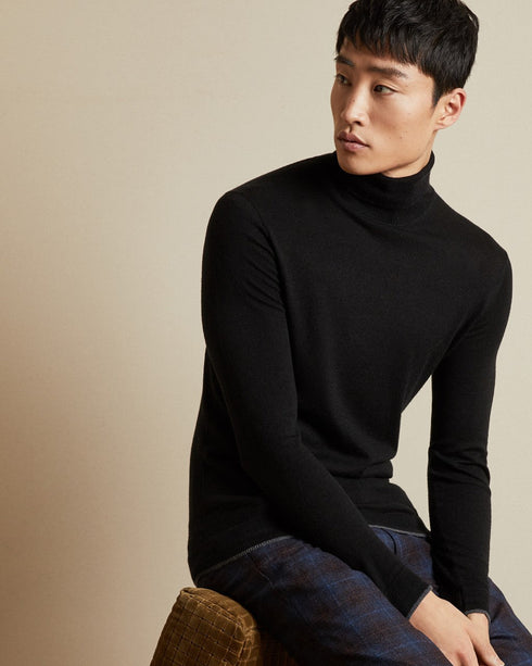 <P>Ls Fine Gauge Roll Neck</P>