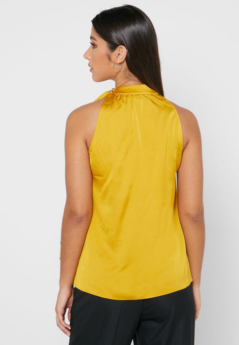 ELGINN-Tops-Scarf Neck Sleeveless Top- Ted Baker Romania