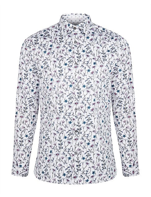 PASTRY-Shirts-Long Sleeve Floral And Bird Print Shirt- Ted Baker Romania