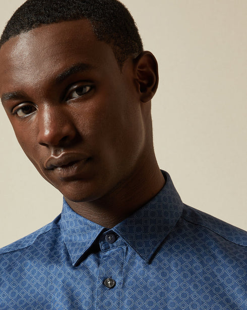 <P>Cotton Geo Print Shirt</P>
<P><Span>What Could Be More Dapper Than Whonos? Made In Cotton With A Geo Print Design, This...