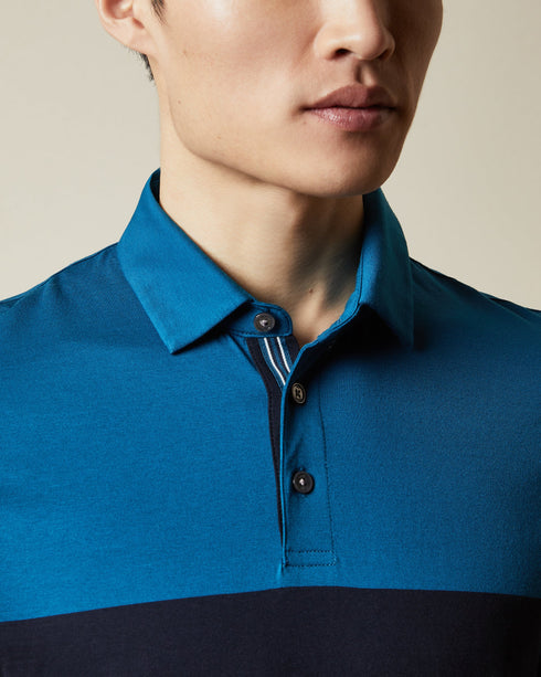<P>Sleeved Blocked Colour Polo</P>