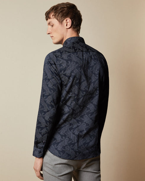 <P>Cat Printed Shirt</P>