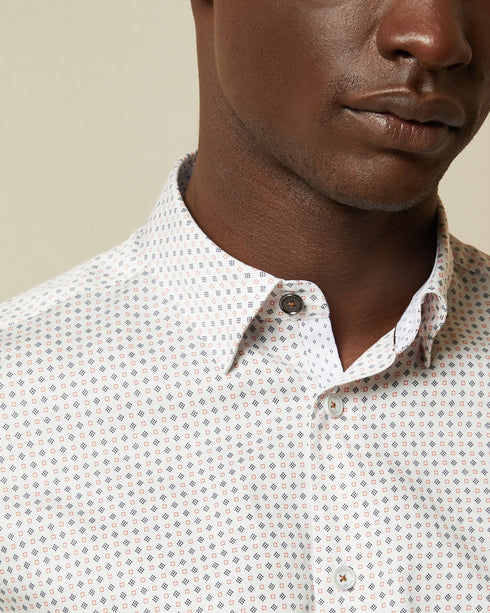 <P>Cotton Geo Print Shirt</P>
<P><Span>Bring A Fun Pop Of Print To Looks With The Sortit Shirt From Ted. Designed With A G...