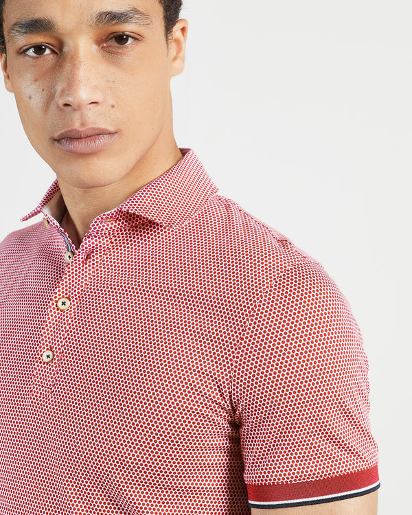 <P>Ss Spot Print Polo</P>
