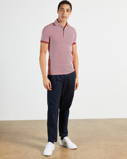 <P>Ss Spot Print Polo</P>