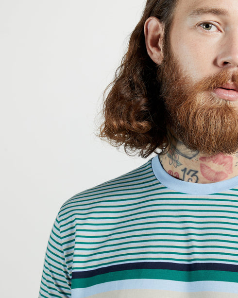 <P>Short Sleeve Stripe T-Shirt</P>
<P><Span>Earn Your Sartorial Stripes With Weights, Our Fun, Fuss-Free T-Shirt. Chuck On...