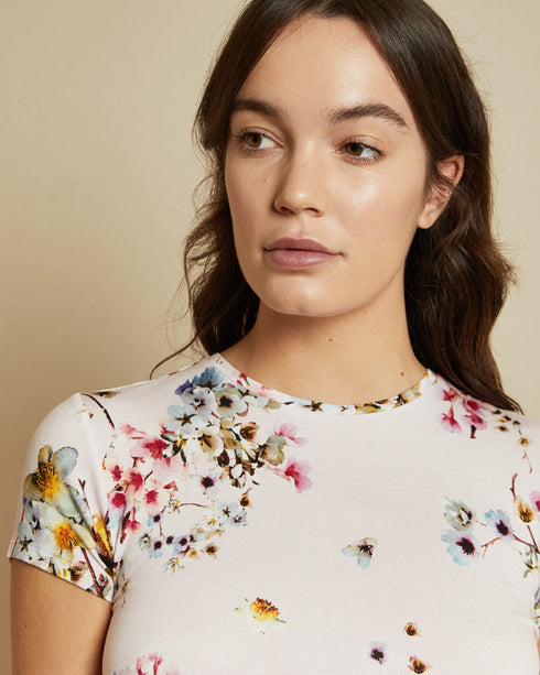 ROBUN-Tops-Jasmine Printed Fitted T-Shirt- Ted Baker Romania