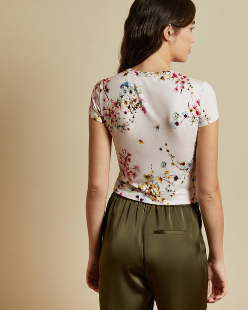 ROBUN-Tops-Jasmine Printed Fitted T-Shirt- Ted Baker Romania