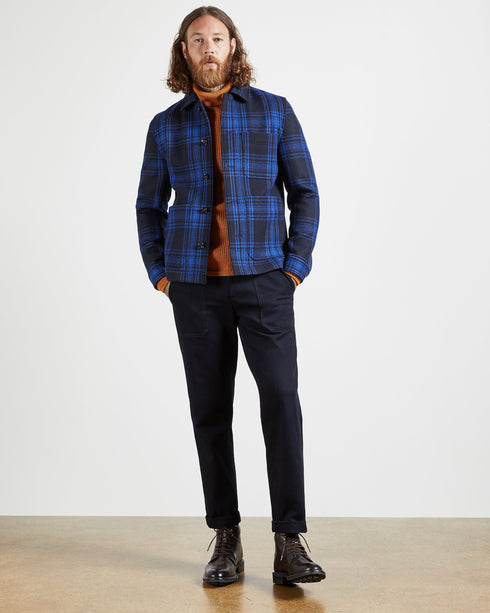 <P>Checked Double Faced Workwear Jacket</P>