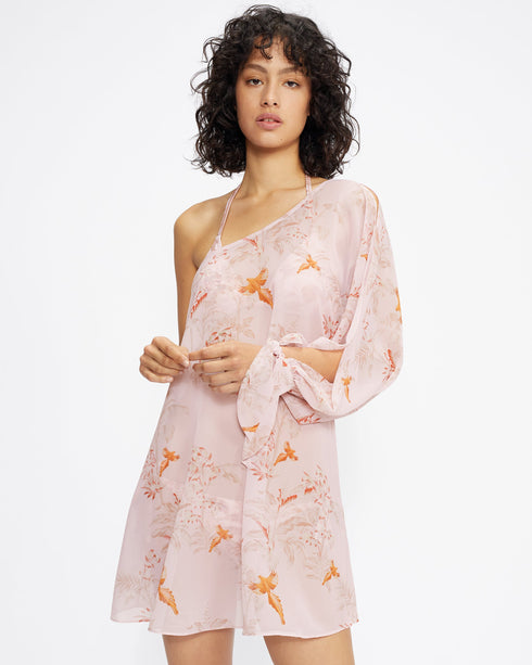 <P><Span Style="Text-Decoration: Underline;">One Shoulder Balloon Sleeve Cover Up</Span></P>