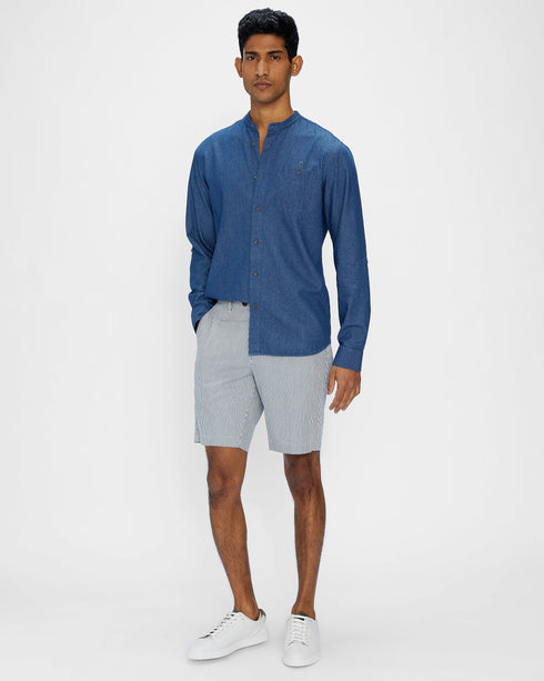 <P>White And Blue Stripe Short</P>