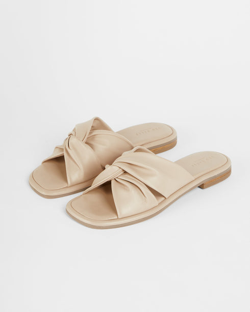 <P>Soft Leather Flat Sandal</P>