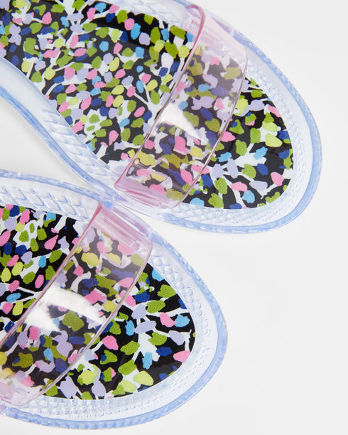 <P>Juniper Spot Printed Two Strap Jelly Sandal</P>