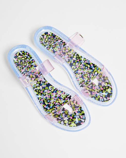 <P>Juniper Spot Printed Two Strap Jelly Sandal</P>