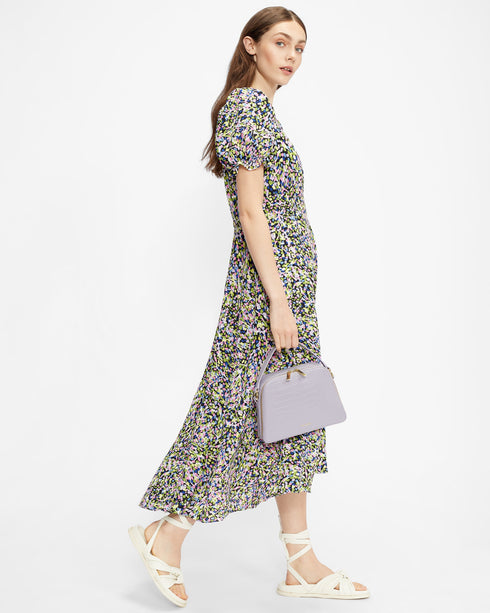 <P>Small Croc Detail Top Handle Bag</P>