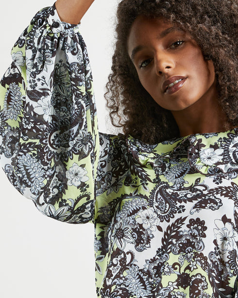 <P Class="Description">Statement Blouson Sleeves, Oversized Collar And Prints, Please. When It Comes To Looking The Part, ...