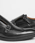 Men's leather black shoes