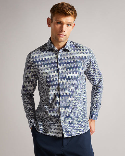 <P>Ls Retro Print Shirt</P>