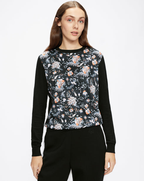 WERTI-Knitwear-Woven Front Jumper- Ted Baker Romania