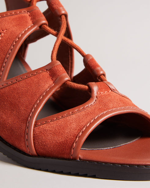 <P>Block Heel Ghillie Sandal</P>